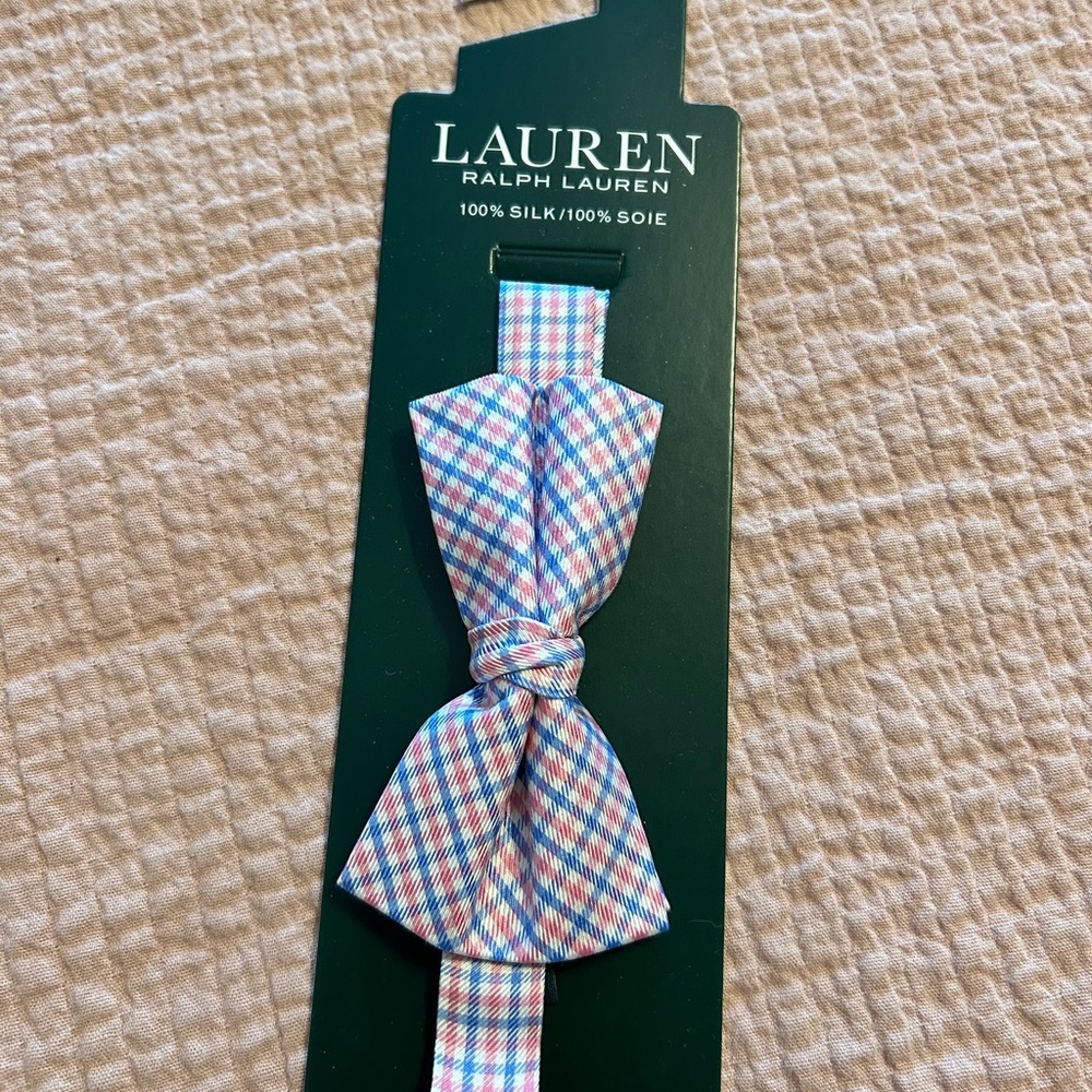 Ralph Lauren Kids Checkered Tie - Blue and Pink